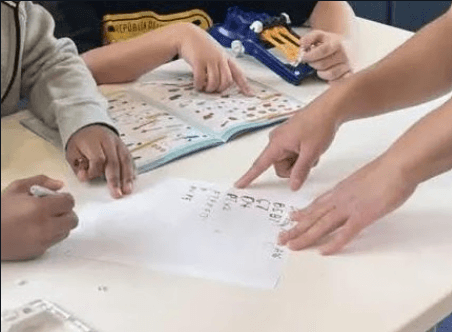Students taking part in a Mini BEE hands-on activity